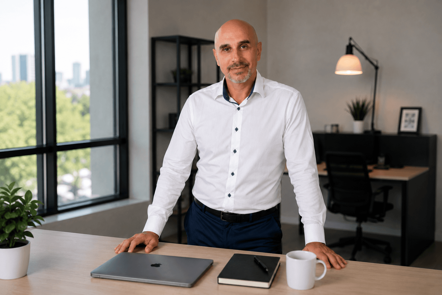 David Billouz at his desk